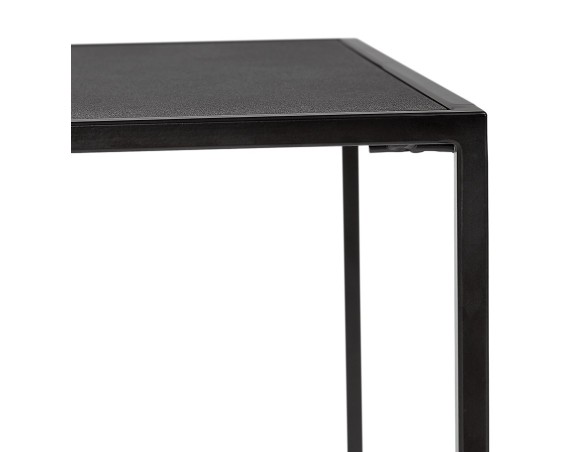 Set de 3 tables gigognes emboîtables BAGGY en bois et métal noir