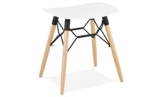BS02210WH 5420072058818 Tabouret bas design ALADIN blanc style scandinave