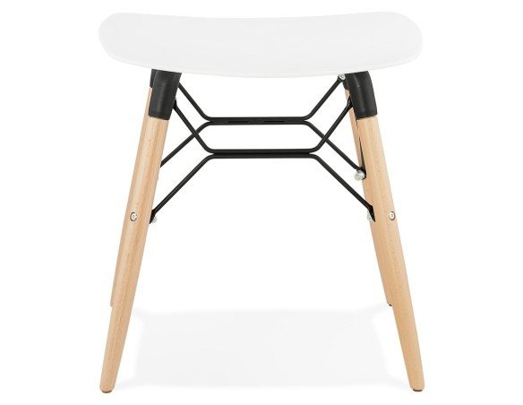 Tabouret bas design ALADIN blanc style scandinave