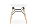 Tabouret bas design ALADIN blanc style scandinave