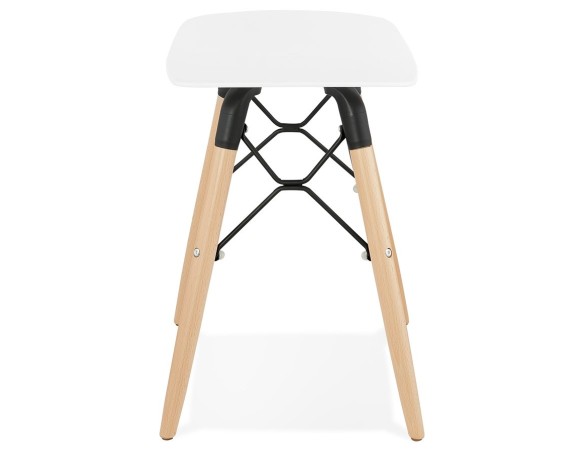 Tabouret bas design ALADIN blanc style scandinave