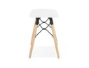 Tabouret bas design ALADIN blanc style scandinave