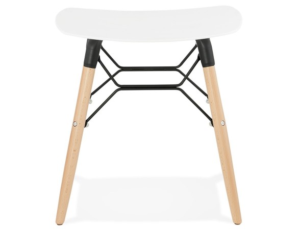Tabouret bas design ALADIN blanc style scandinave