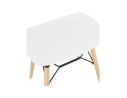 Tabouret bas design ALADIN blanc style scandinave