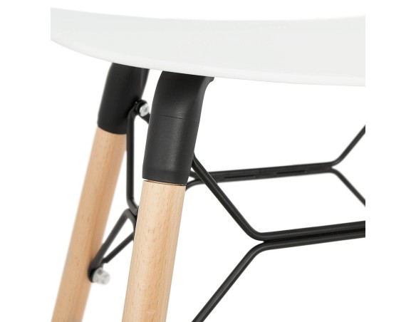 Tabouret bas design ALADIN blanc style scandinave