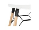 Tabouret bas design ALADIN blanc style scandinave