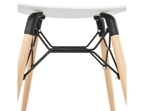 Tabouret bas design ALADIN blanc style scandinave