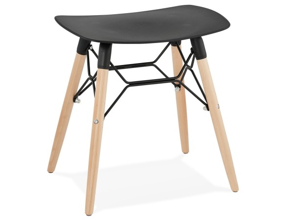 BS02220BL 5420072058832 Tabouret bas design ALADIN noir style scandinave
