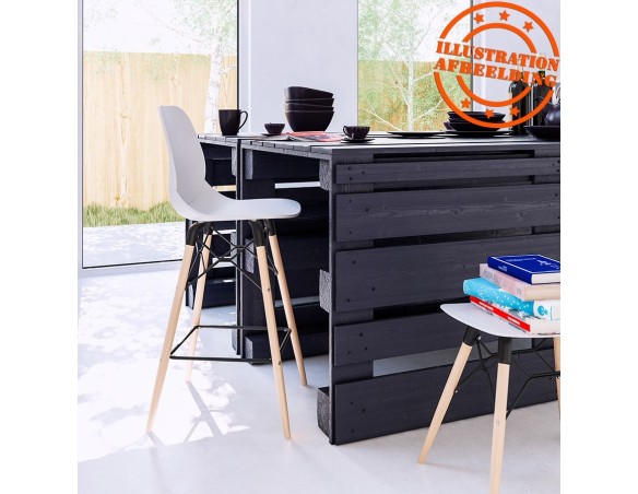 Tabouret bas design ALADIN noir style scandinave