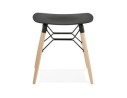 Tabouret bas design ALADIN noir style scandinave