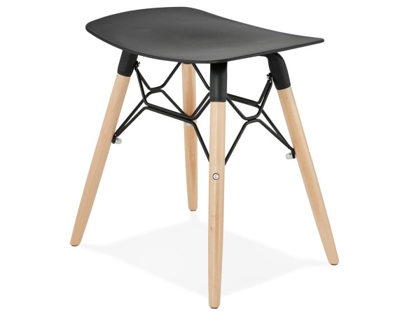 Tabouret bas design ALADIN noir style scandinave
