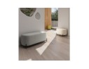 Banquette design ORSO BENCH en tissu bouloché beige