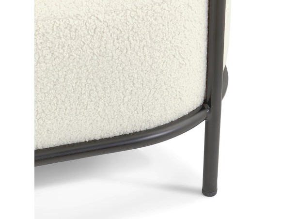Banquette design ORSO BENCH en tissu bouloché beige