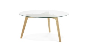 CT00390CL 5420072036779 Table basse de salon ronde GLAZY en verre