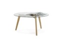 Table basse de salon ronde GLAZY en verre