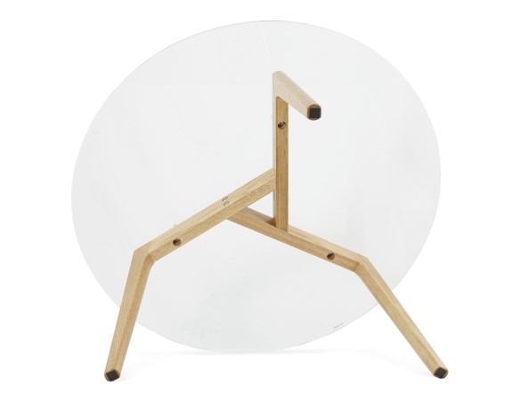 Table basse de salon ronde GLAZY en verre