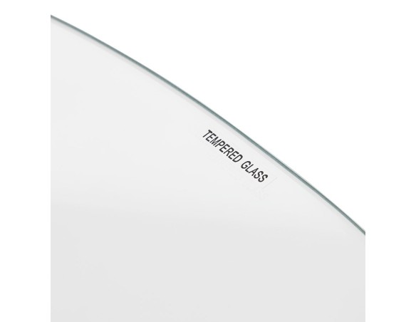 Table basse de salon ronde GLAZY en verre