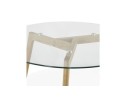 Table basse de salon ronde GLAZY en verre