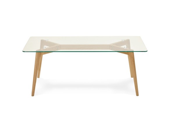 Table basse de salon design MOLY en verre