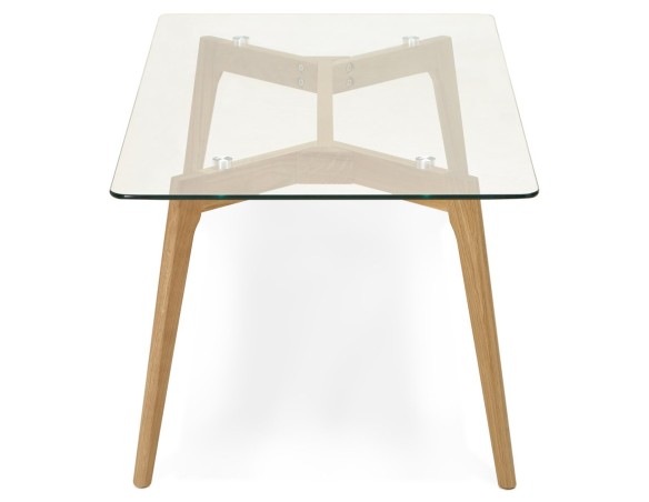 Table basse de salon design MOLY en verre