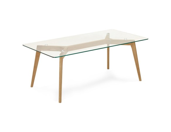 Table basse de salon design MOLY en verre