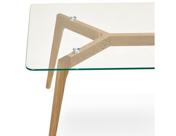 Table basse de salon design MOLY en verre