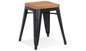 LS00970BL 5404028305348 Tabouret bas PEPINO en métal noir style industriel