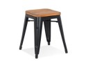 LS00970BL 5404028305348 Tabouret bas PEPINO en métal noir style industriel
