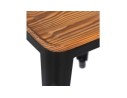 Tabouret bas PEPINO en métal noir style industriel