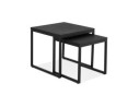 CT01130BLBL 5404028309247 Set de 2 tables gigognes emboîtables style industriel MOMA en bois et métal noir