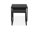 Set de 2 tables gigognes emboîtables style industriel MOMA en bois et métal noir