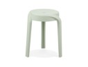 Tabouret bas empilable POMPA en matière plastique vert clair