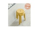 Tabouret bas empilable POMPA en matière plastique moutarde