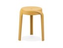 Tabouret bas empilable POMPA en matière plastique moutarde
