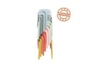 Tabouret bas empilable POMPA en matière plastique moutarde