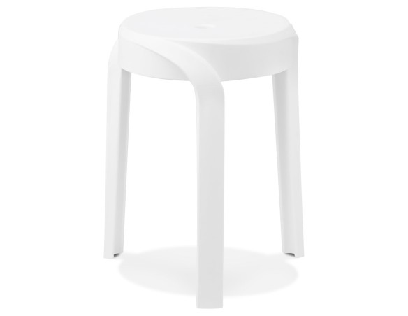 LS01300WH 5404028343500 Tabouret bas empilable POMPA en matière plastique blanc
