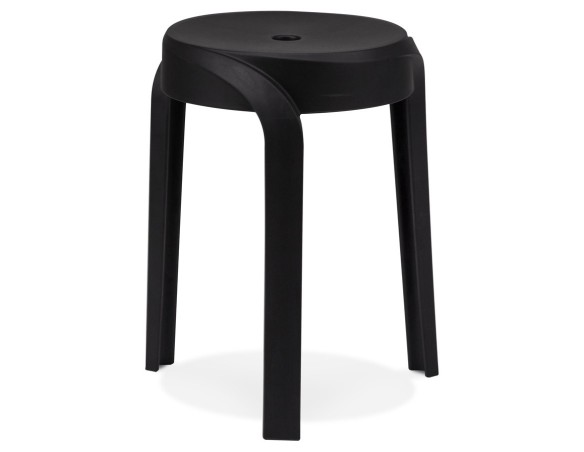 LS01310BL 5404028343524 Tabouret bas empilable POMPA en matière plastique noir