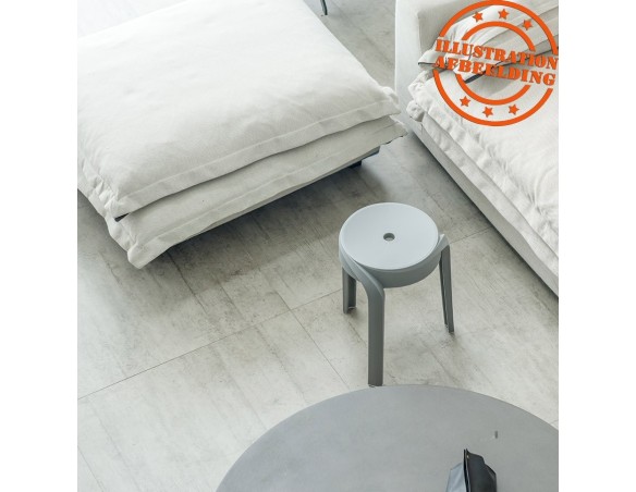 Tabouret bas empilable POMPA en matière plastique noir