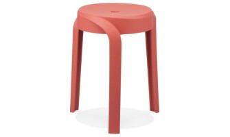 LS01320RE 5404028343548 Tabouret bas empilable POMPA en matière plastique rouge