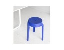 Tabouret bas empilable POMPA en matière plastique bleu foncé