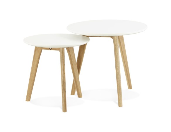 CT00380WH 5420072036755 Tables gigognes ronde GABY style scandinave