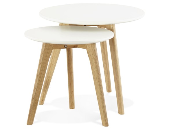 Tables gigognes ronde GABY style scandinave