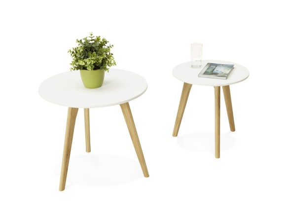 Tables gigognes ronde GABY style scandinave