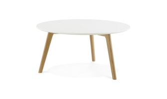 CT00400WH 5420072036793 Table basse de salon ronde KOFY style scandinave