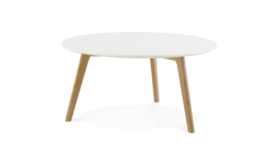 CT00400WH 5420072036793 Table basse de salon ronde KOFY style scandinave