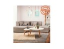 Table basse de salon ronde KOFY style scandinave