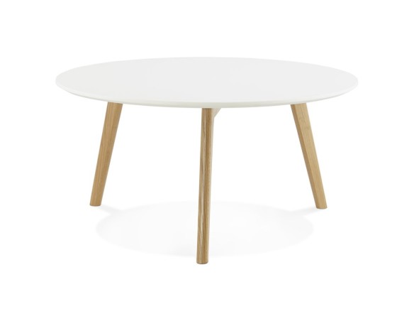 Table basse de salon ronde KOFY style scandinave