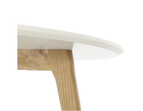 Table basse de salon ronde KOFY style scandinave