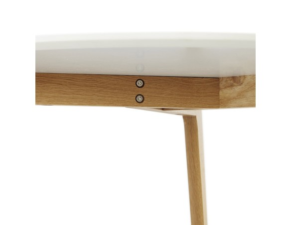 Table basse de salon ronde KOFY style scandinave