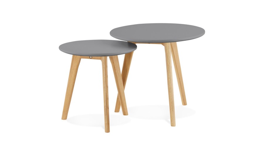 CT00420DG 5420072041490 Tables gigognes ronde GABY grises foncées